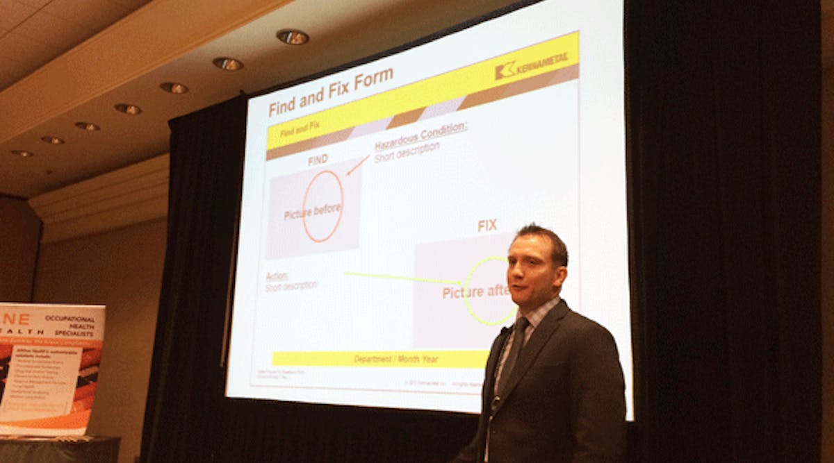 Find-and-fix &apos;is nothing complicated,&apos; explained Jon Hansen, global health and safety manager for Kennametal. &apos;It is what it is. You find something and you fix it.&apos;