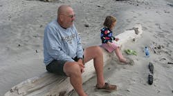 When Heather Von St. James was diagnosed with mesothelioma &ndash; a rare cancer most closely association with exposure to asbestos &ndash; her doctor asked her if her dad had been a miner or a construction worker. She was exposed to asbestos through the dust that permeated his clothing and his car. Her father died of cancer in February. Here he is with his granddaughter, Lilly, who was three-and-a-half months&apos; old when her mother was diagnosed.